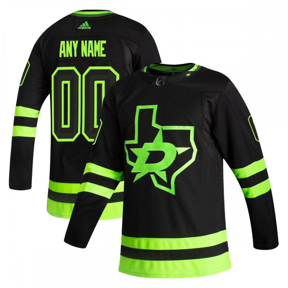 Dallas Stars adidas 2020/21 Alternate - Authentic Custom Jersey - Black-Pro Kit Vault | Brand New 26/27 Sports Jerseys